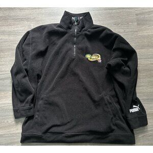 PUMA Edmonton Eskimos 2003 Grey Cup Champions Mens XL 1/4 Zip Fleece Jacket VTG